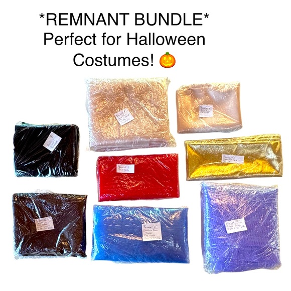 Fabric Remnant Bundle - Perfect for Halloween Costumes! - Picture 1 of 13